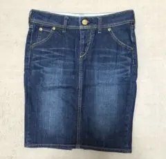 UNIQLOユニクロデニムタイトスカート ダメージ加工