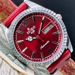 圧倒的存在感】SEIKO5 セイコー5 メンズ腕時計 自動巻き レッド