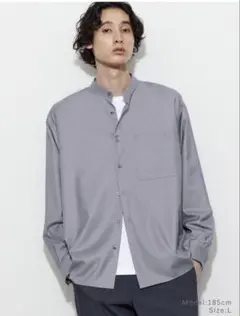 PLST レーヨンブレンドバンドカラーシャツのサムネイル