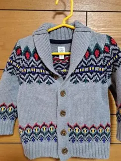 baby GAP ノルディック柄カーディガン 18-24m(日本Size90)