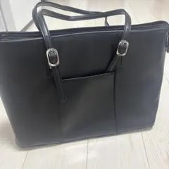 黒 合成皮革 ビジネスバッグ レディース 就活バッグ