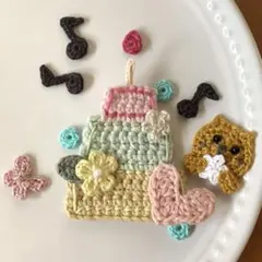 モチーフワッペン　ねこさんケーキ♪ 現品のみ