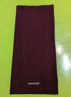 mont-bell ネックウォーマー 紫と赤ストライプ