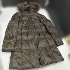 美品】自由区 ファー付きダウンコート 肉厚 ベージュ y2k ジャケット 