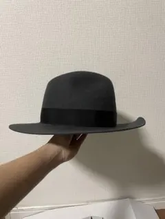 CA4LA グレー ウールフェルトハット