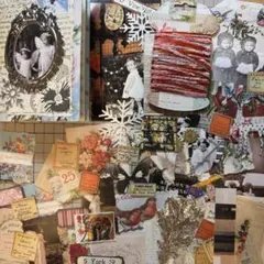 V1 紙もの おすそ分け ミニジャンクジャーナル コラージュ素材