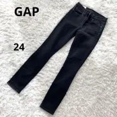【GAP】ギャップ　トゥルースキニーミッドライズスキニーデニム ブラック黒24