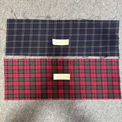 チェック柄生地 2枚セット