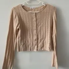 GU ベージュ 長袖カーディガン Mサイズ