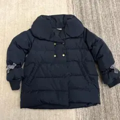 プティマイン　ネイビー ダウンコート フード付き