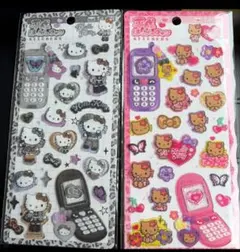 平成はっぴーフォン　サンリオ　シール　新作 キティちゃん2枚セット