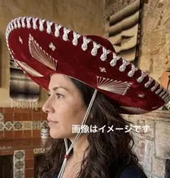 メキシカンハット ソンブレロ ゴールド刺繍 スパンコール装飾 - メルカリ