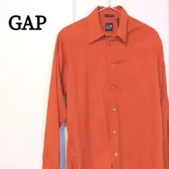 GAP オレンジ シャツ メンズ M 長袖 ストレッチ素材のサムネイル