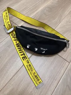 Off-White ボディバッグ ブラック ストライプ off white（オフホワイト）の「【OFF-WHITE】 オフホワイト ボディ