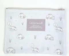 サンリオ のんびり シナモロールフラットポーチ(ブルー) Sanrio