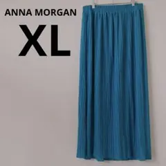 美品✨ANNA MORGAN 【XL】レディース ターコイズ プリーツスカート