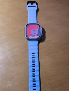 スマートウォッチ 青バンド オレンジバンド付（アップルウォッチではありません）