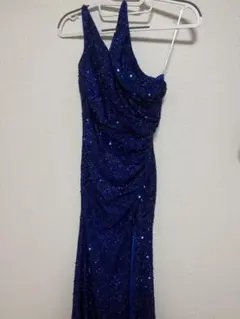 キャバ ロングドレス 青