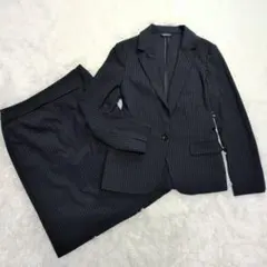 ESPRITMUR スーツ XL 相当 紺 ストライプ 上 15R 下 13