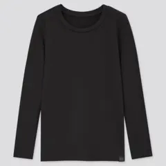 UNIQLO ヒートテックエクストラウォームクルーネックT 極暖　黒　110