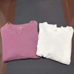 オーバーサイズ UNIQLO 4XL トレーナー パープル ホワイトまとめ売り