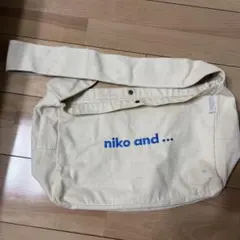 niko and ... ロゴ刺繍 キャンバス ショルダーバッグのサムネイル