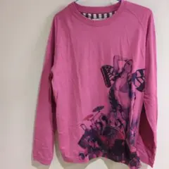 Vicious Flavor ピンク グラフィック長袖カットソー