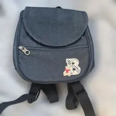 再値下げ バーバリー ベビーリュック ベア クマ 刺繍 デニム ノバチェック
