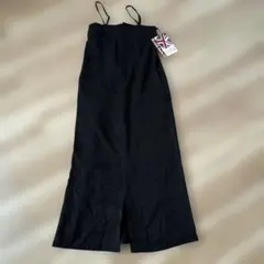 ブラックキャミワンピース　秋冬