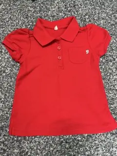 赤いポロシャツ 胸ポケット付き　90cm