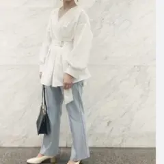 ROPÉ PICNIC ロペピクニック リボン付きカシュクールブラウスのサムネイル