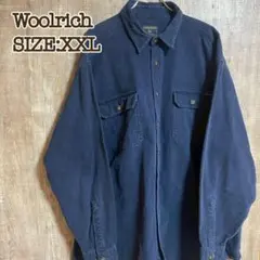 ウールリッチ Woolrich 90s ネルシャツ シャモア ネイビー XXL