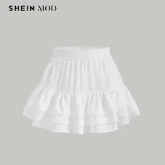 SHEIN MOD 白フリルスカート