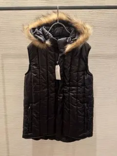 00s japanese label fur puffer vest jilet