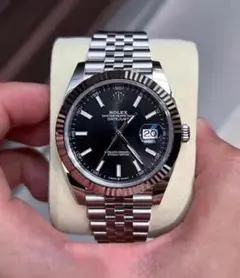 ROLEX デイトジャスト ブラック文字盤 フルートベゼルのサムネイル
