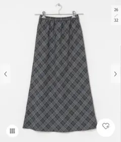 KBF チェックナロースカート ネイビー 新品 ロング タイトのサムネイル