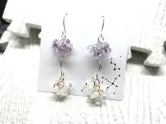 R05　ファルファーレビーズのピアス　２ペアセット