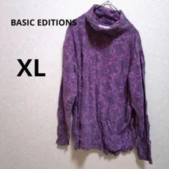 BASIC EDITIONS 紫パターン長袖トップス IX