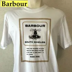 【極美品】Barbour バブアー ビーコンロゴ プリント Tシャツ 38 白のサムネイル