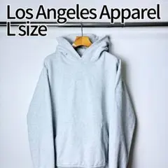 【USA製】ロスアパ 14oz ヘビーウェイト パーカー L ライトグレー