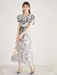 tocco closet　ウエストリボン付きワンピース