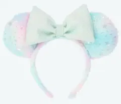 ディズニーリゾート フリー ミニー カチューシャ オーロラ パステル ラメ