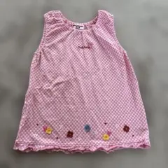 miki HOUSE⭐️ノースリーブワンピース ピンク 120cmのサムネイル