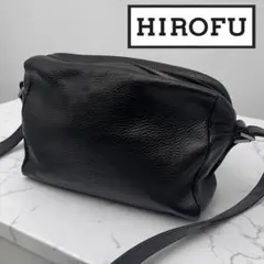 HIROFU ヒロフ ショルダーバッグ ブラック 黒 高級レザー 男女兼用のサムネイル