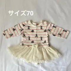 futafuta ミニーマウス柄 ワンピース 70cm