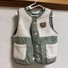 ベビーベスト オリーブグリーン 90