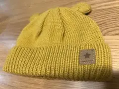petit main 耳付きニット帽 サイズ44 イエロー