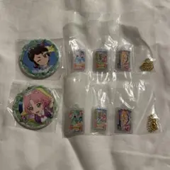 アイカツ 缶バッジ ガチャガチャ ぽわぽわプリリン 北大路さくら 神谷しおん