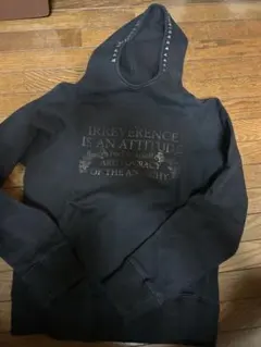 ZARA スタッズパーカー ブラック Mサイズ メンズ ロック系 フード