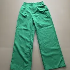 GU グリーン ワイドパンツ